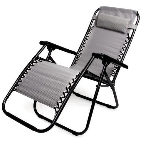 Zero Gravity Folding Lounge Chair, Gray