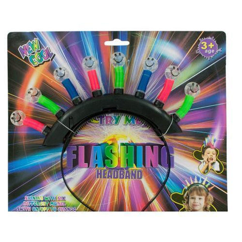 Flashing Happy Face Headband ( Case of 12 )