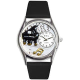 Music Piano Watch Small Silver Style