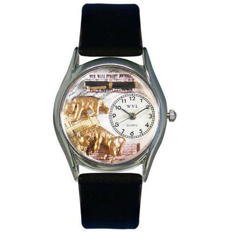 Stock Broker Watch Small Silver Style