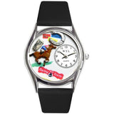 Horse Racing Watch Small Silver Style