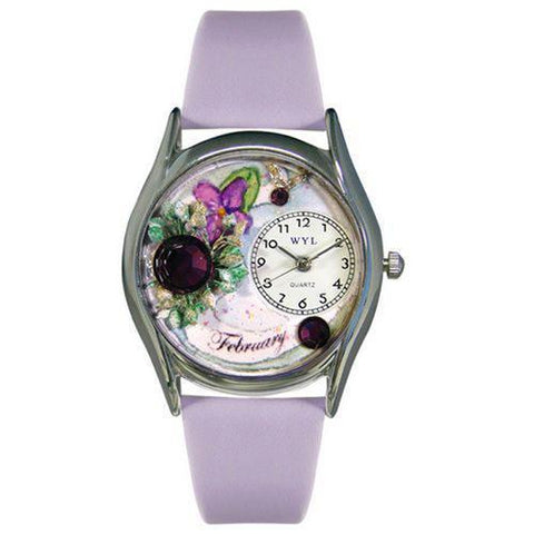 Birthstone Jewelry: February Birthstone Watch Small Silver Style