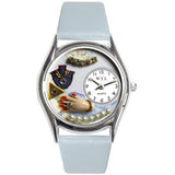 Jewelry Lover Blue Pearls Watch Small Silver Style