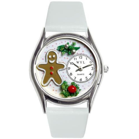 Christmas Gingerbread Watch Small Silver Style