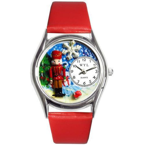 Christmas Nutcracker Watch Small Silver Style