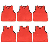 6-pack Adult Scrimmage Pinnies, Red