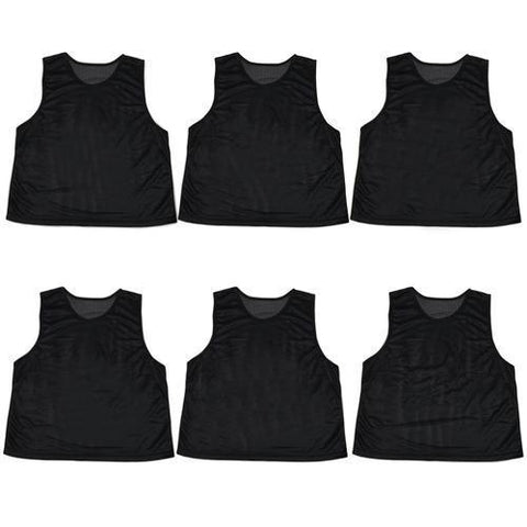 6-pack Adult Scrimmage Pinnies, Black