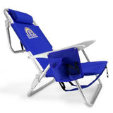 4-Position Folding Beach Chair, Blue