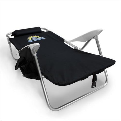 4-Position Folding Beach Chair, Black