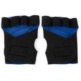 Half Finger Padded Cycling Gloves, Blue