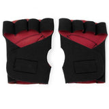 Half Finger Padded Cycling Gloves, Red