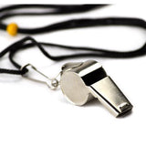 Stainless Steel Coach's Whistle with Lanyard