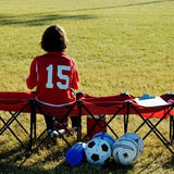 6-Foot Portable Folding 4 Seat Bench, Red