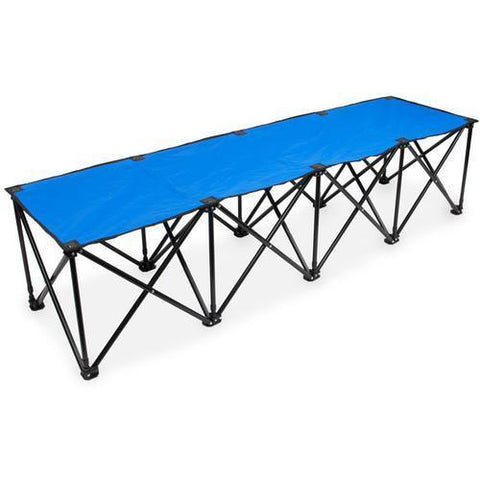 6-Foot Portable Folding 4 Seat Bench, Blue