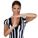 Women's Official Striped Referee/Umpire Jersey, L