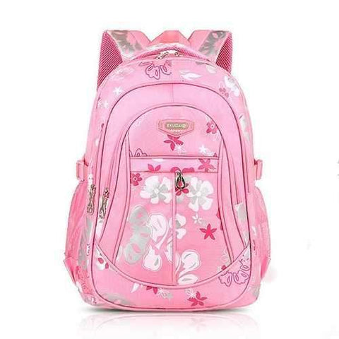 Children Backpack Canvas School Bag Flower Print Rucksack Boy Girl Tour Bags