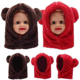 Baby Kids Cute Warm Winter Fluffy Bear Hat