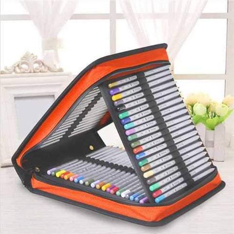 120 Holder Portable Large Capacity School Pencil Case Drawing Pen Bag