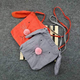 Kid Children Crossbody Bag Canvas Embroidered Dog Coin Purse Square Bag For Kids