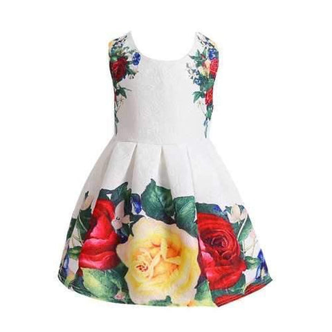 Flower Party Dress For Kids Girl 3Y-13Y