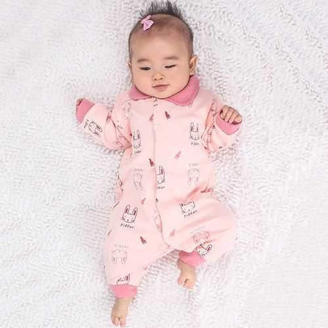 TUBENG Cute Baby Animal Print Long Sleeve Crawling Rompers