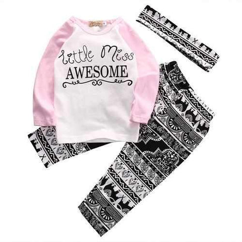 Printed Kid Girls Clothes Set