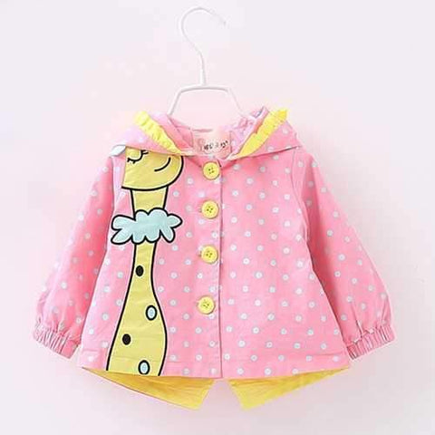 Cartoon Baby Girl Hooded Outwear Jacket