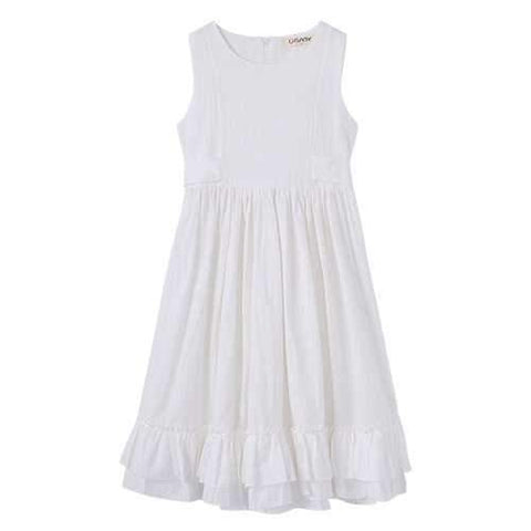 Girls A Line Ruffles at Bottom Long Dress