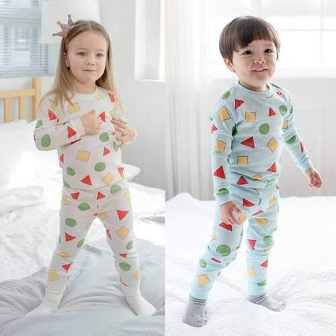 Geometric Print Boys Girls Pajama