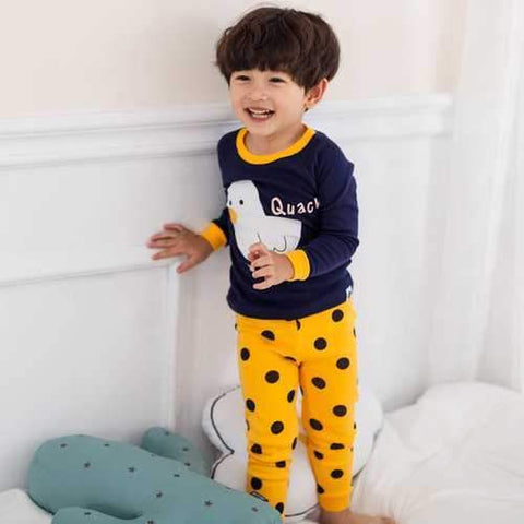 Duck Print Boys Girls Pajama Set