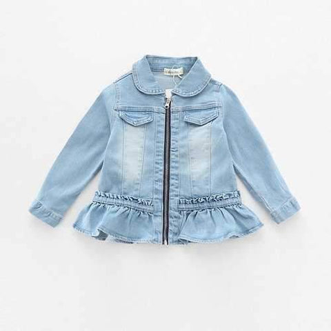 Ruffles Girls Denim Coat