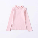 Candy Color Ruffles Girls Tops