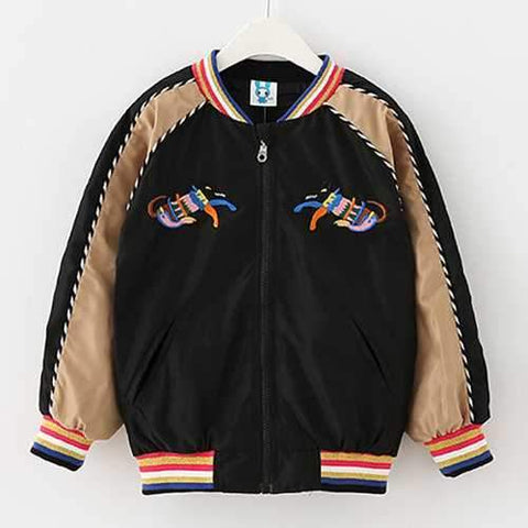 Girls Embroidery Baseball Jackets