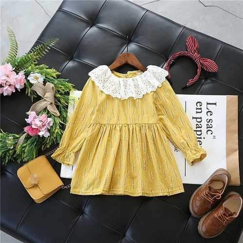 Girls Cotton Ruffles Dresses