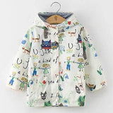 Cartoon Print Boys Girls Coat