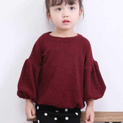 Cute Puff Sleeve Princess Girl Tops