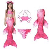 3Pcs Mermaid Tail Swimwear For Girls 4Y-13Y