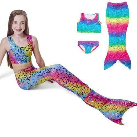 Princess Girls Little Mermaid Bikini Suits