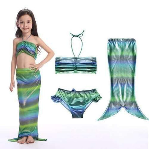 Princess Girls Little Mermaid Bikini Suits