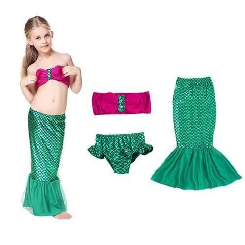 Princess Girls Little Mermaid Bikini Suits