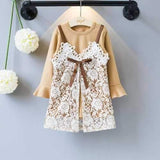 Girls Casual Lace Flower Dresses