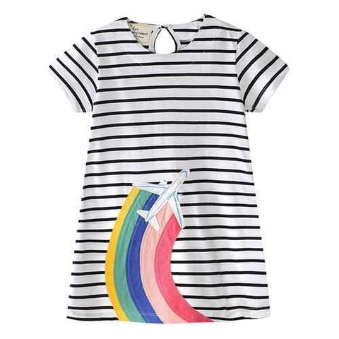 Airplane Girls Casual Dresses For 1Y-6Y