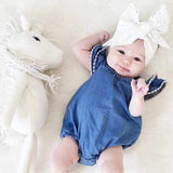 Newborn Baby Summer Denim Romper