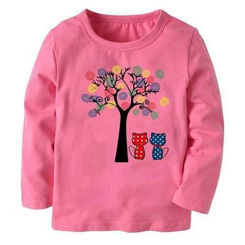 Tree Printed Girls Sweatshirt Clothes