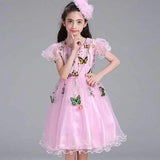 Girl Butterfly Patchwork Dress