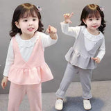 3pcs Ruffles Spring Girls Clothes Sets