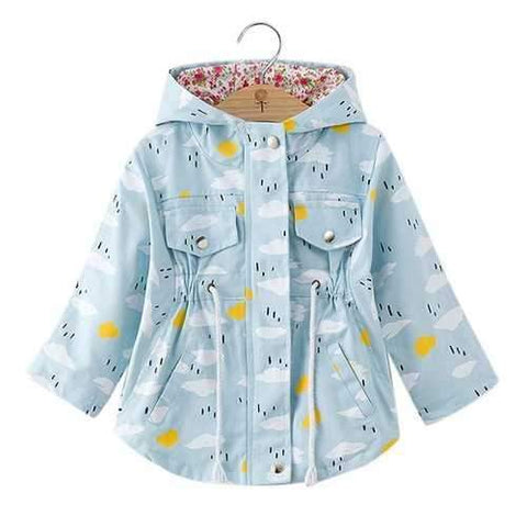 Spring Autumn Girls Windbreaker Coat