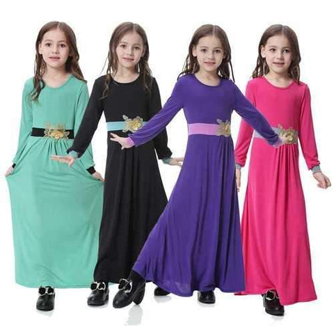 Girl Princess Printed Maxi Dress