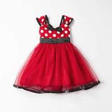 Girls Dot Sleeveless Tulle Dresses