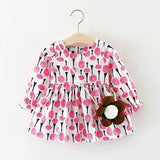 Flower Printed Baby Girls Dress